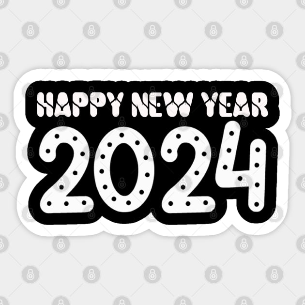 Happy New Year 2024 Sticker by kiwodesign